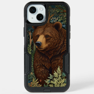 Rustic retro brown bear iPhone 15 plus case