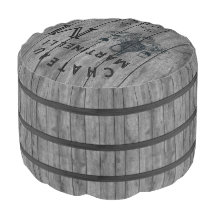 Rustic  Retro Chateau Wine Barrel Monogram