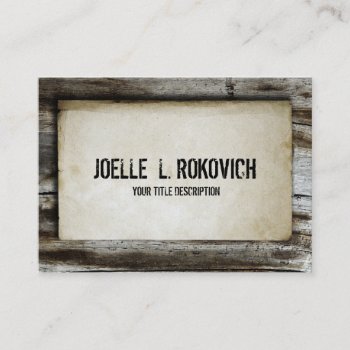 Rustic Retro Vintage Wood Plank Business Card by riverme at Zazzle