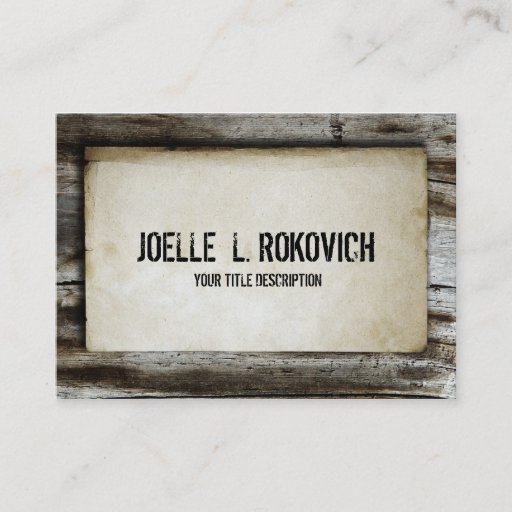Customizable Rustic Retro Wood Plank Business Card Template