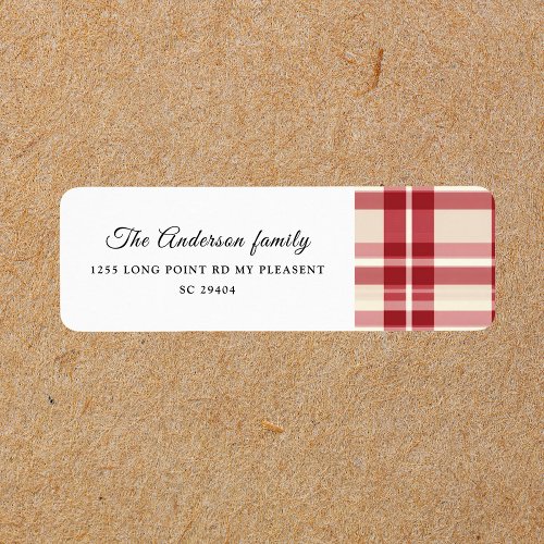 Rustic Reverie  Embracing the Farmhouse Red Plaid Label