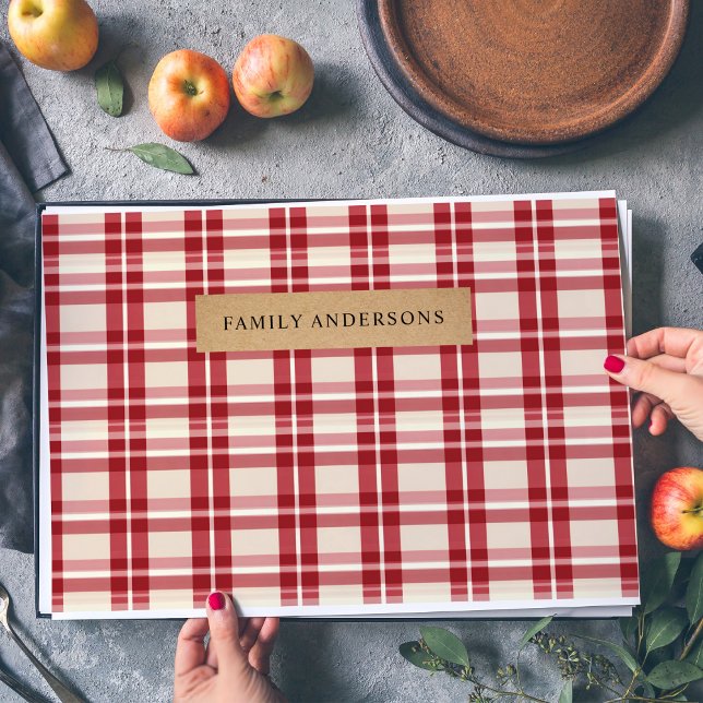 Rustic Reverie | Embracing the Farmhouse Red Plaid Placemat (Creator Uploaded)