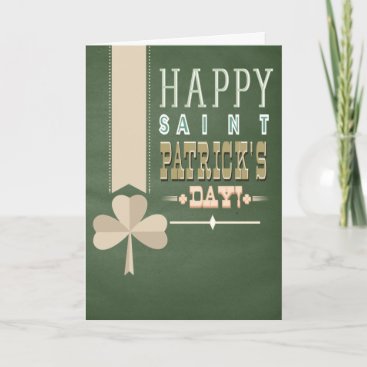 Rustic ribbon banner St Patrick's day card