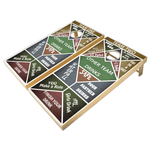 Rustic Rich Colors FUNNY Cornhole Drinking Game