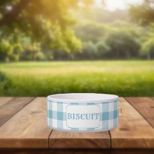 Rustic River Blue Buffalo Check Bowl