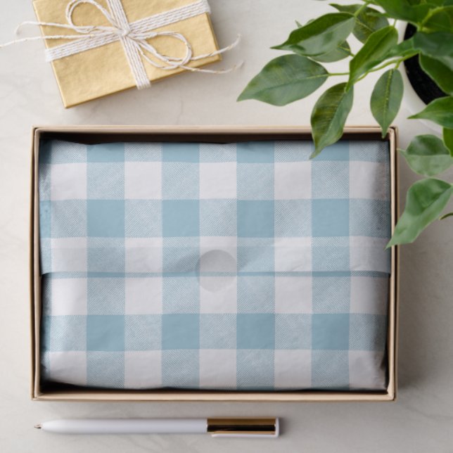 Rustic River Blue Buffalo Check Tissue Paper (Gift)