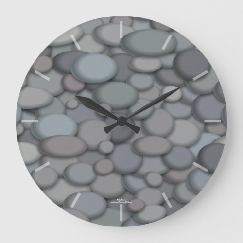 Rustic River Rock Clock