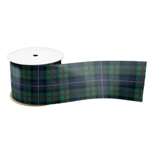 Rustic Robertson Plaid Green Check Tartan Satin Ribbon