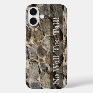 Rustic Rock Wall Texture Photograph Template iPhone 16 Plus Case