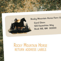 Rustic Rocky Mountain Horse Sunset Address Labels