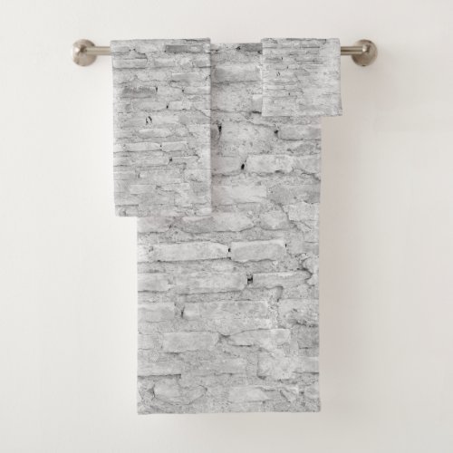 Rustic Roman Brick Wall 2 wall decor art Bath Towel Set