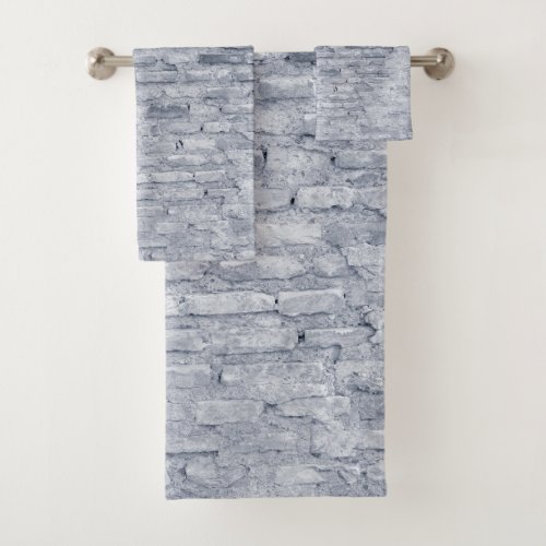 Rustic Roman Brick Wall 3 wall decor art  Bath Towel Set