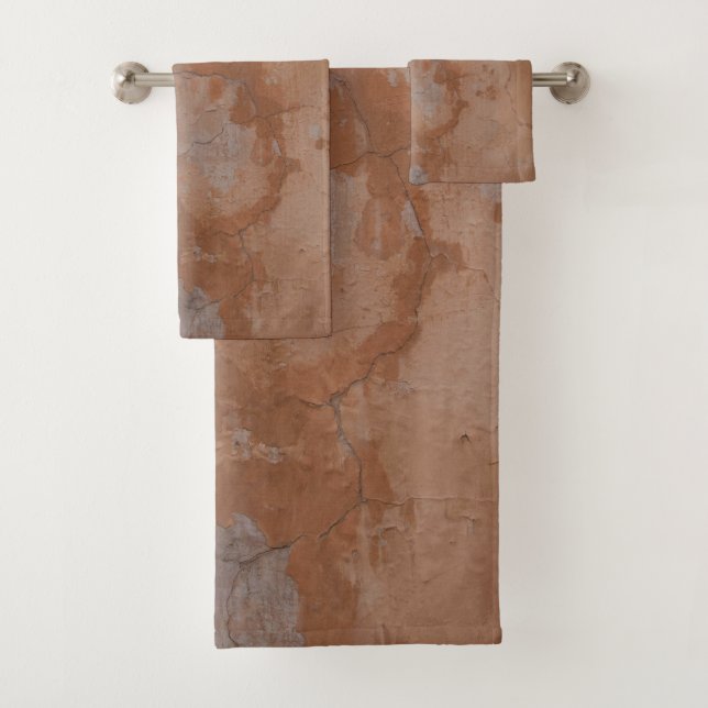 Rustic Roman Wall #1 #texture #decor #art Bath Towel Set (Insitu)