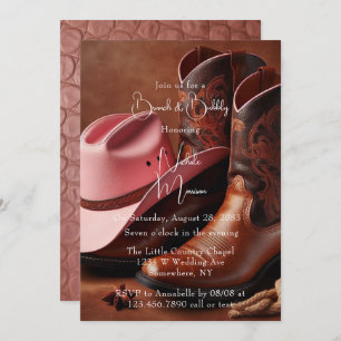 Rustic Romance: Boots & Hat Brunch and Bubbly Invitation