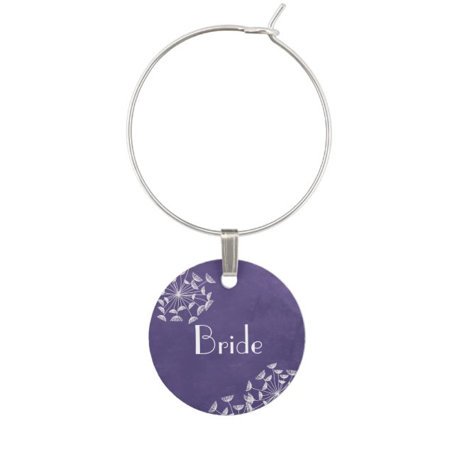 Rustic Romance Purple Wine Charms (Front)