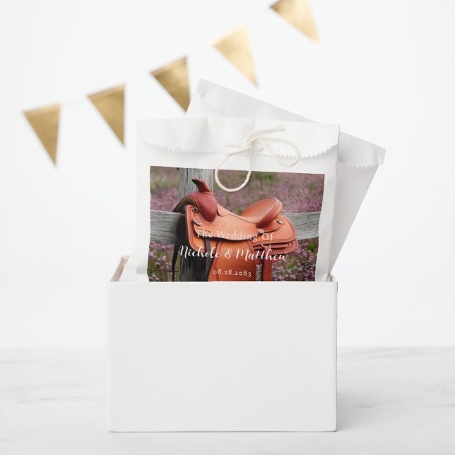 Rustic Romance: Saddle on the Fence Wedding Favor Bag (Party)