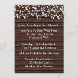 Rustic Romance Wedding Invitation