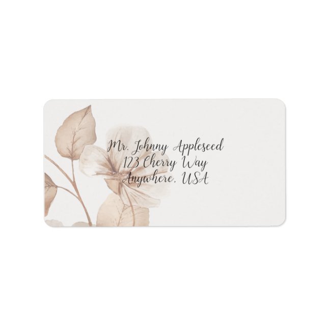 Rustic Romance Wedding Return Address Labels (Front)