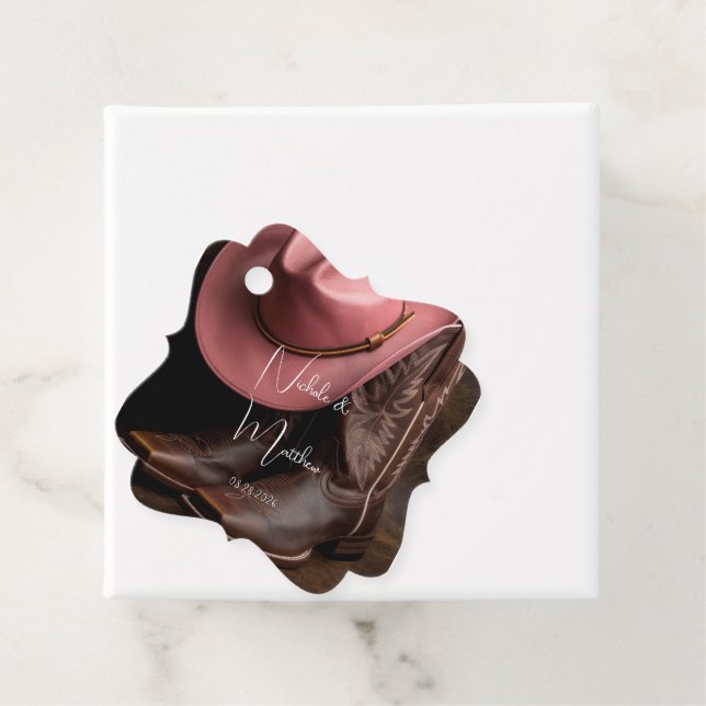 Rustic Romance Wedding Thank You Favor Tags (In Situ)