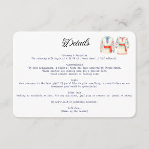 Rustic Romanian Wedding Traditional Folk Costumes Enclosure Card