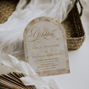 Rustic Romantic Fall All In One Wedding Invitation