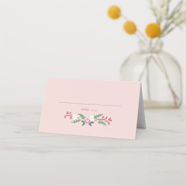 Rustic Romantic Floral Bunch  Place Card (Front)