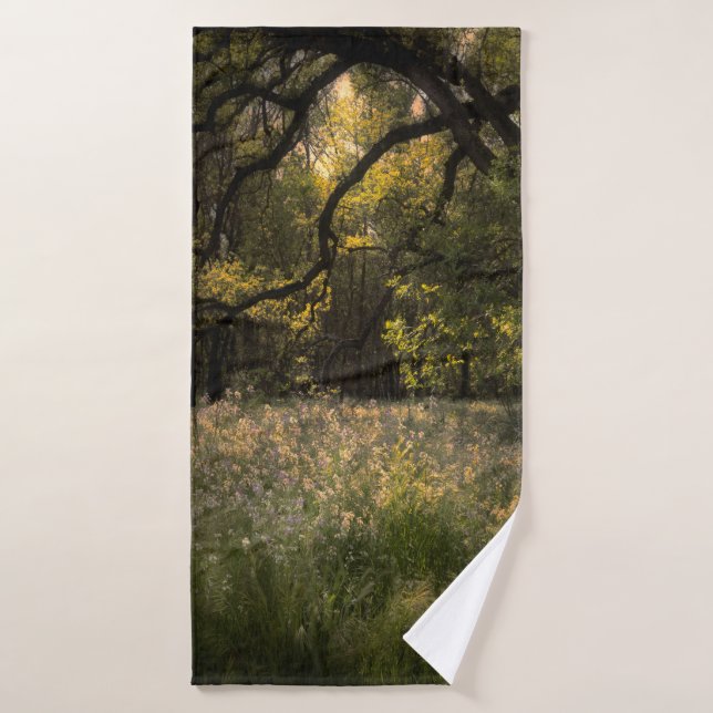 Rustic Romantic Floral Enchanted Forest Flowers Ba Bath Towel Set (Bath Towel)