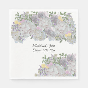 Rustic Romantic Floral Wedding Paper Napkins