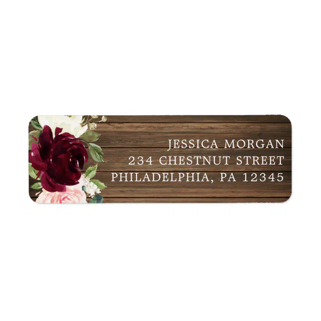 Rustic Address Lables Rustic Romantic Greenery Address Labels | Zazzle