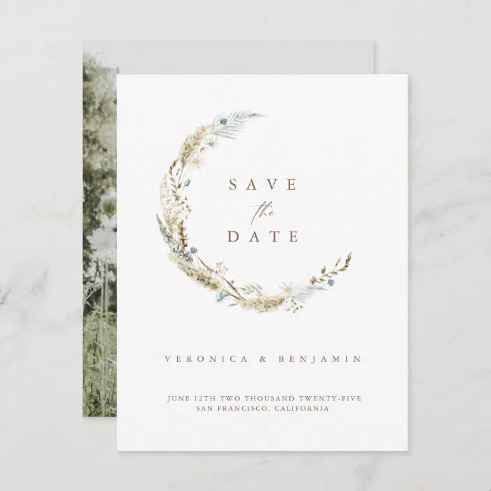 30 Personalised Wedding Save The Date Magnets Cards SCOTTISH THISTLE FLOWER 