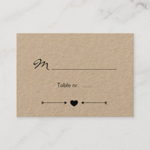 Rustic Romantic Wedding place card
