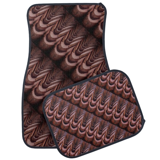 Rustic Roof Tiles with Unique Perspective   Car Floor Mat (Set)