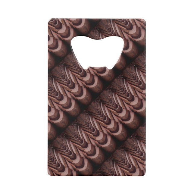 Rustic Roof Tiles with Unique Perspective   Credit Card Bottle Opener (Front)