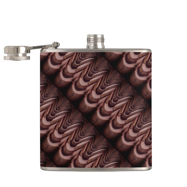 Rustic Roof Tiles with Unique Perspective   Flask (Opened)