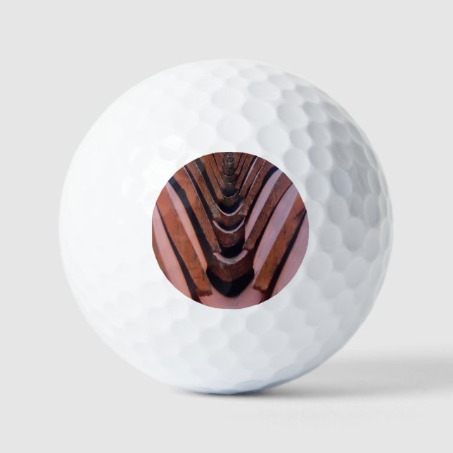 Rustic Roof Tiles with Unique Perspective   Golf Balls (Front)
