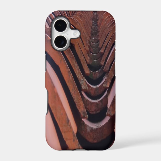 Rustic Roof Tiles with Unique Perspective   Iphone Case (Back)