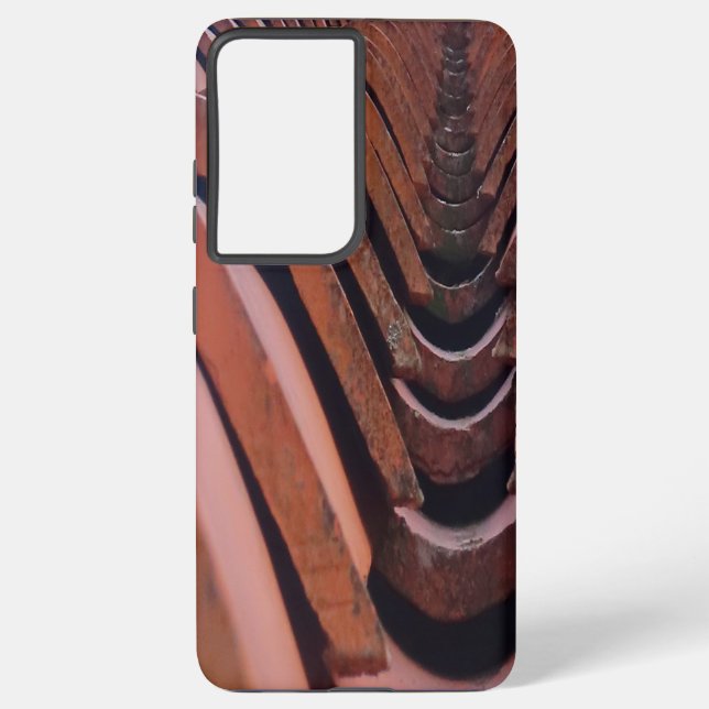 Rustic Roof Tiles with Unique Perspective   Samsung Galaxy Case (Back)