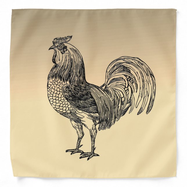 Rustic Rooster  Bandana (Front)