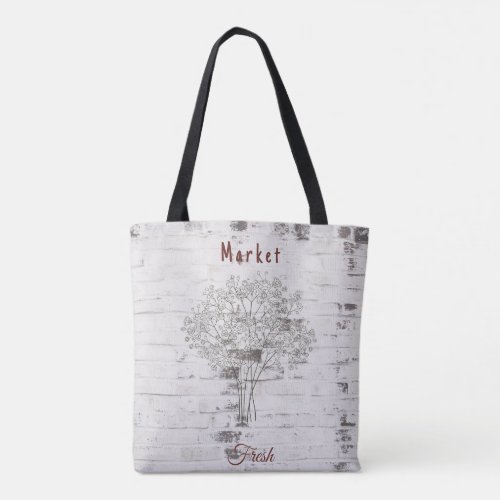 Rustic Rooster Brick Background Tote