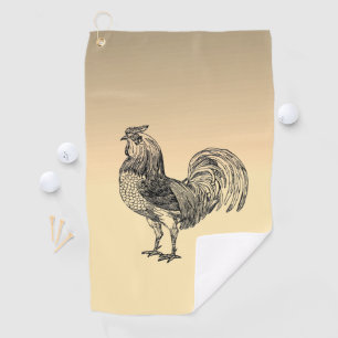Rustic Rooster Golf Towel