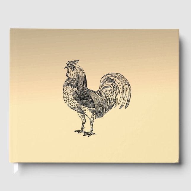 Rustic Rooster  Guest Book (Front)