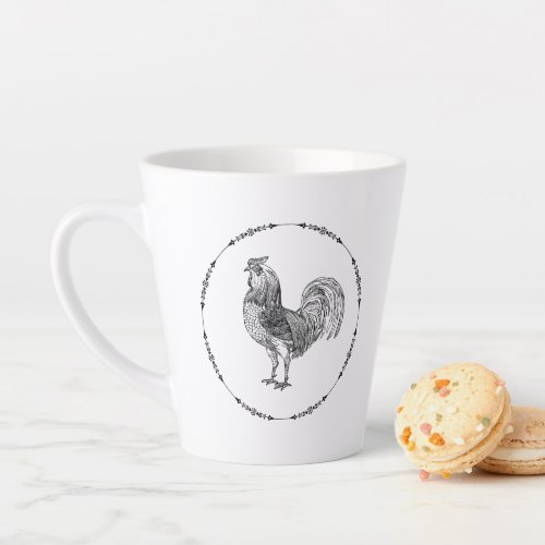 Rustic Rooster Latte Mug