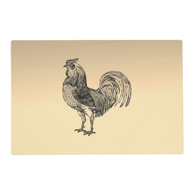 Rustic Rooster Placemat (Front)