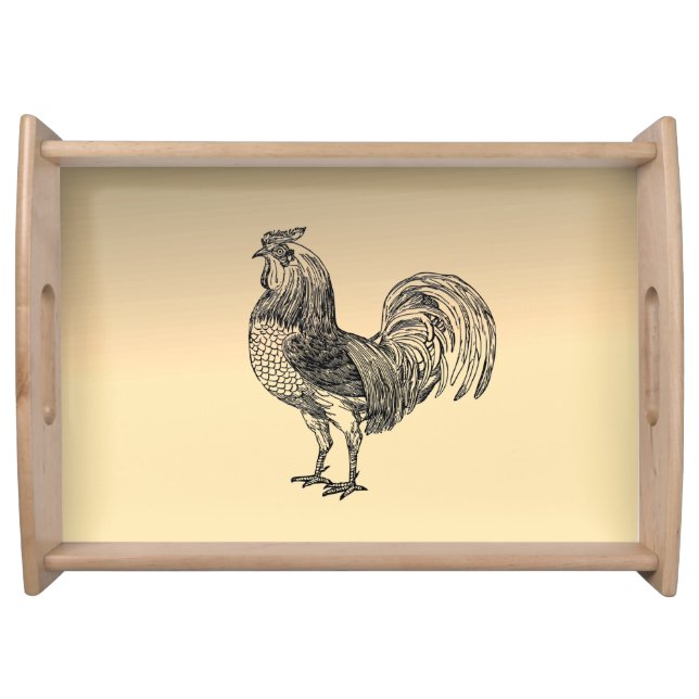 Rustic Rooster  Serving Tray (Front)
