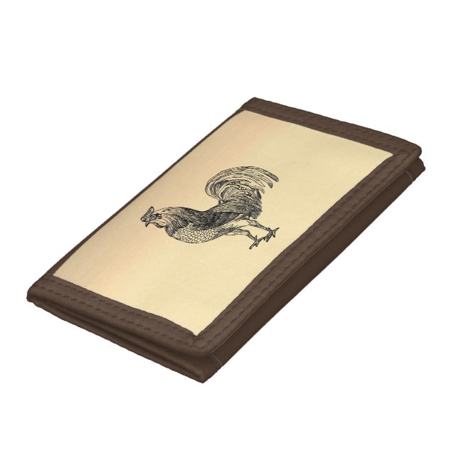 Rustic Rooster  Tri-fold Wallet (Bottom)