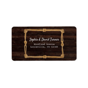 Rustic Rope We Are Tying The Knot I DO BBQ Label