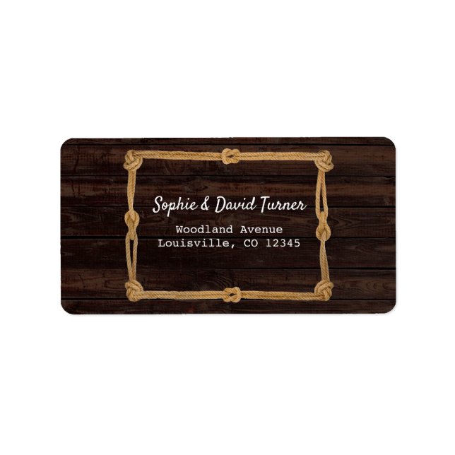 Rustic Rope We Are Tying The Knot I DO BBQ Label (Front)