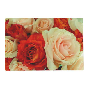 Rustic Rose Bouquet-LAMINATED PLACEMAT