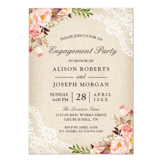 rustic rose floral burlap