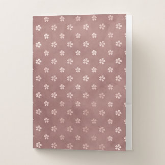 Rustic Rose Floral Pocket Folders